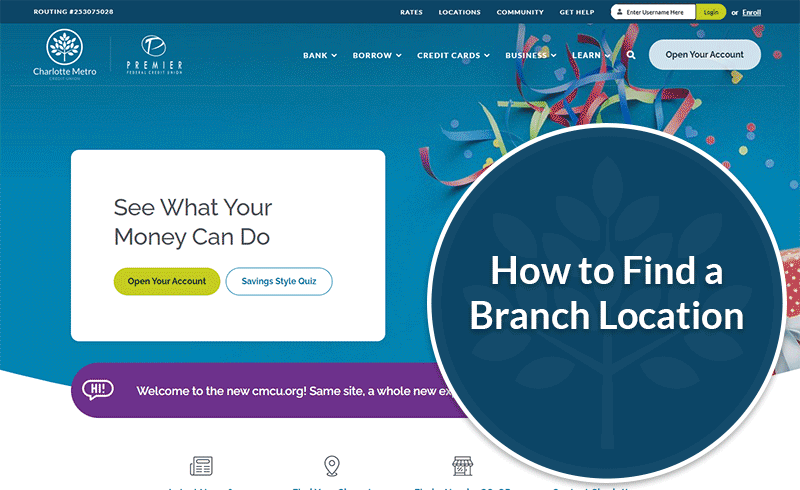 How to find a branch locations