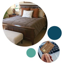 double-bubble-bed-and-gold-credit-card